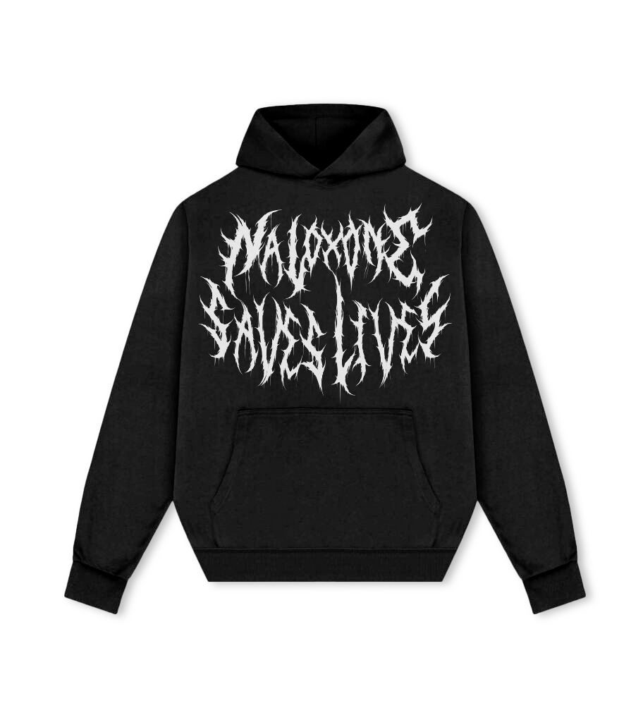 Metal Naloxone Saves Lives Hoodie
