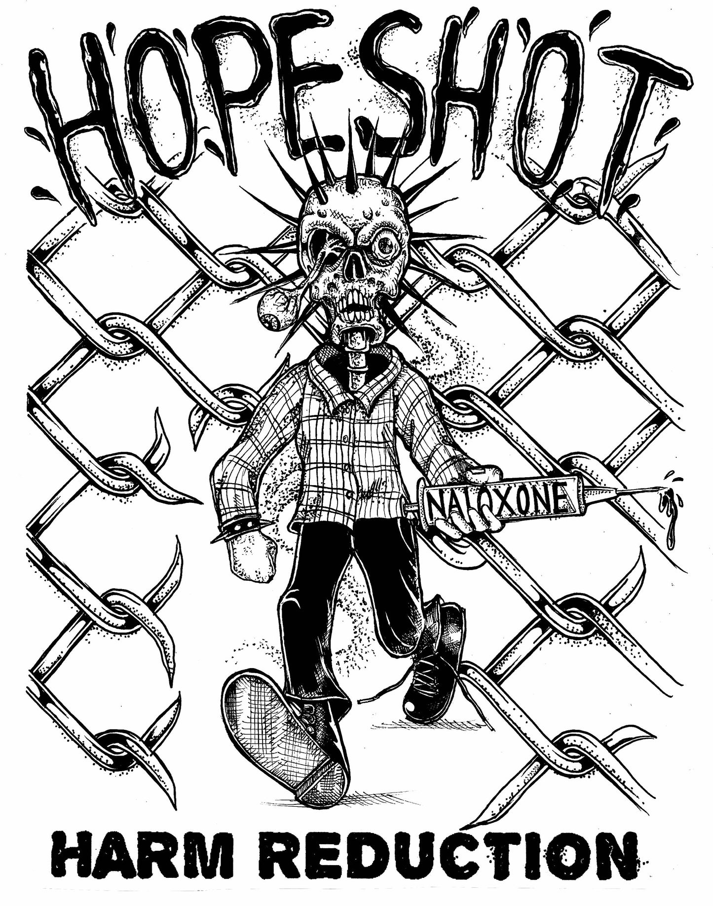 Punk Hope Shot Harm Reduction Hoodie