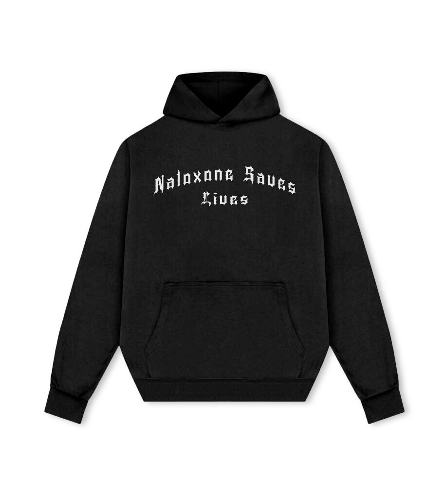 Old English Naloxone Saves Lives Hoody